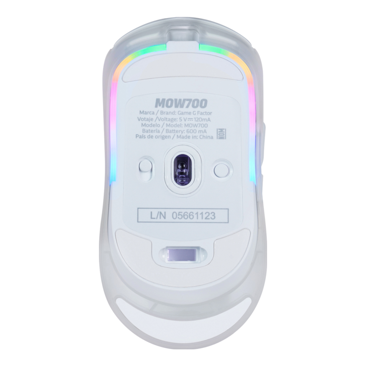 Mouse Gaming GAME FACTOR MOW700-WH
