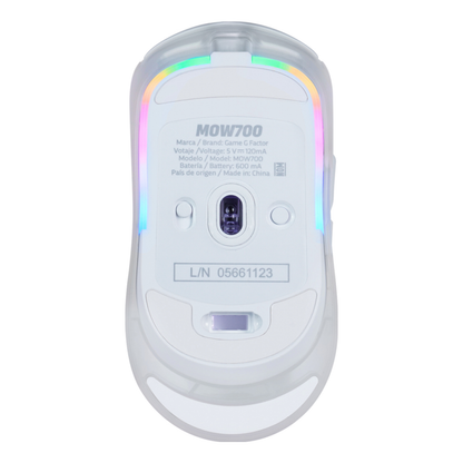 Mouse Gaming GAME FACTOR MOW700-WH