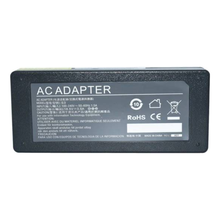 Cargador para Laptop GENERICO Adaptador de Corriente 65W 18.5V-3.5A