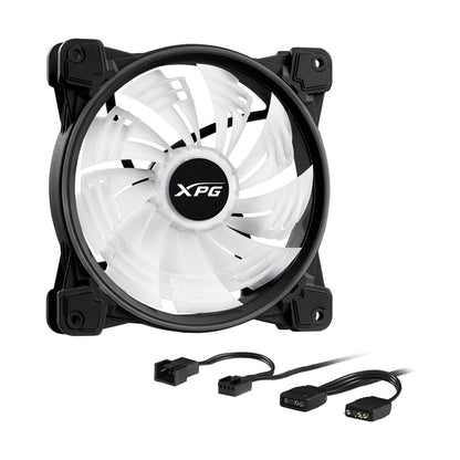 Ventilador XPG Hurricane 140 ARGB PWM 140 mm con Iluminacion ARGB (HURRICANE140ARGBPWM-BKCWW)
