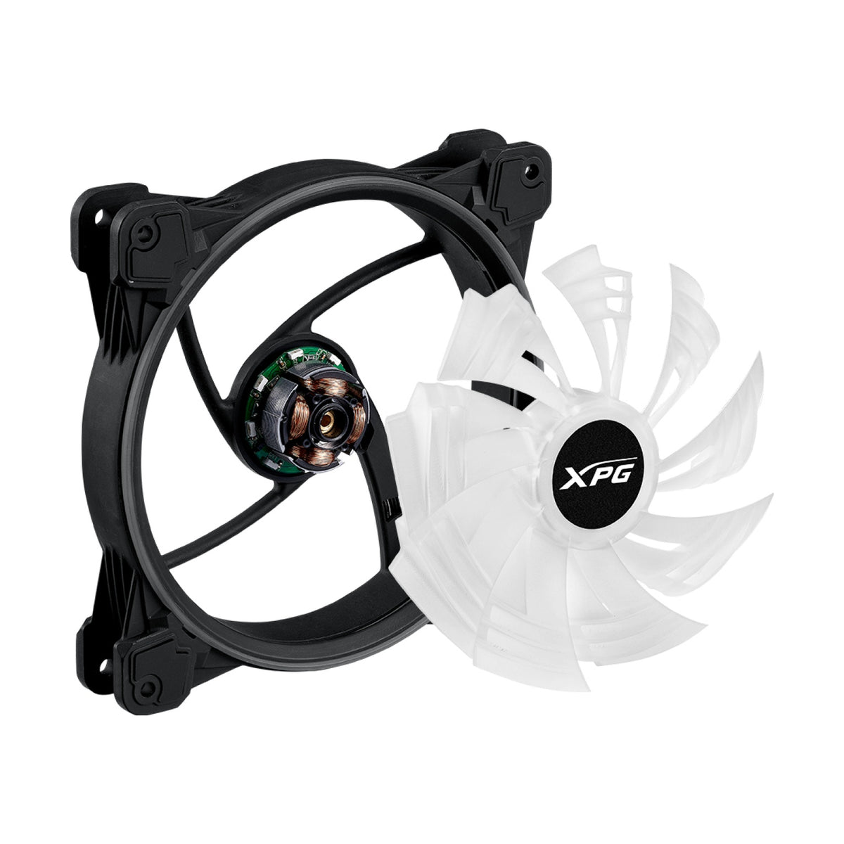 Ventilador XPG Hurricane 140 ARGB PWM 140 mm con Iluminacion ARGB (HURRICANE140ARGBPWM-BKCWW)