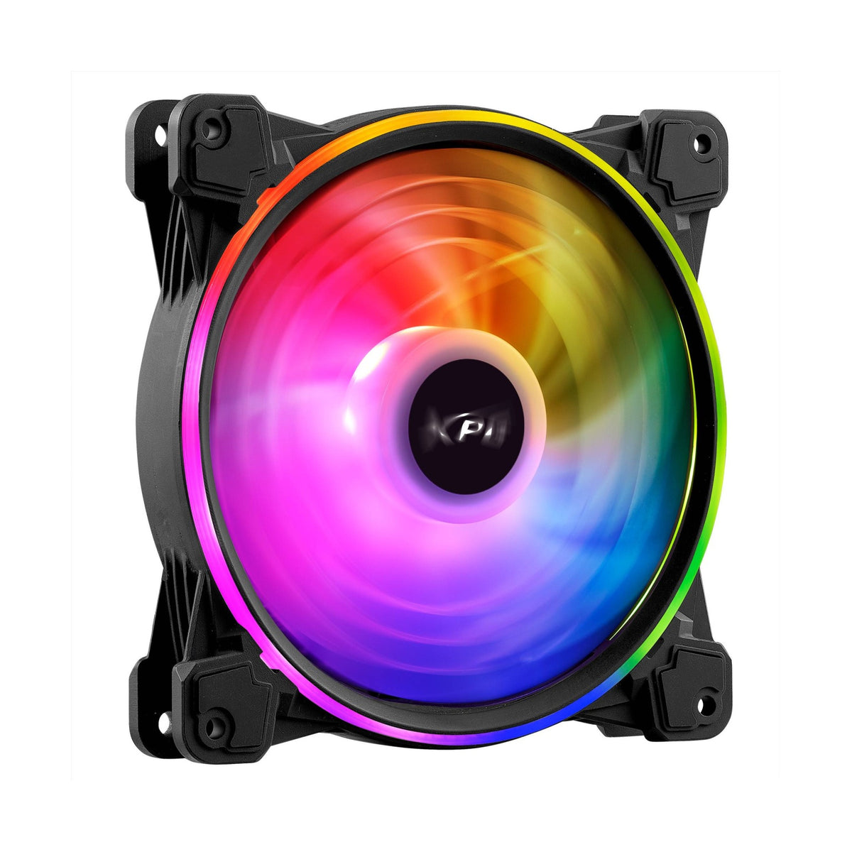 Ventilador XPG Hurricane 140 ARGB PWM 140 mm con Iluminacion ARGB (HURRICANE140ARGBPWM-BKCWW)