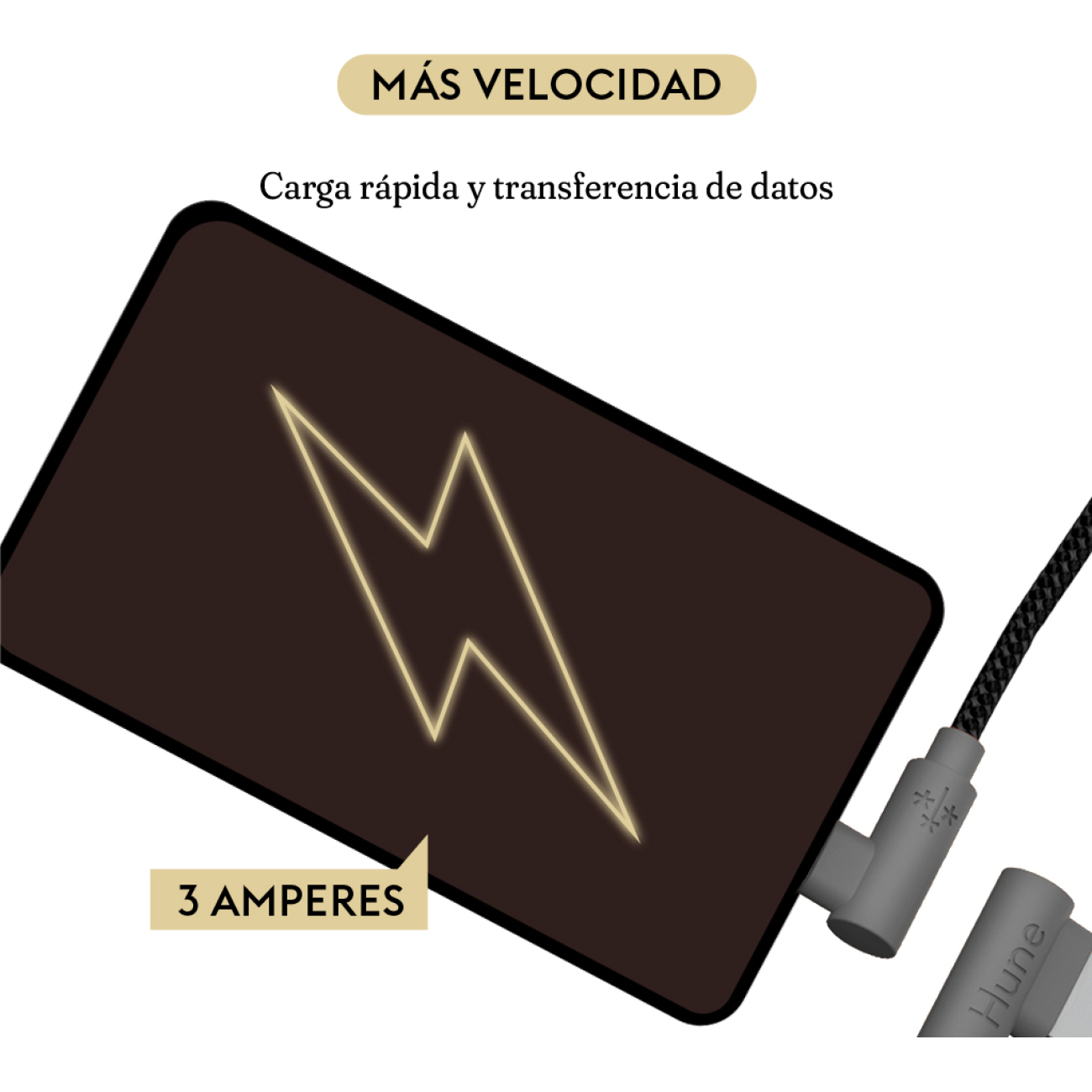 Cables Braided USB - USB Micro  Hune Hiedra