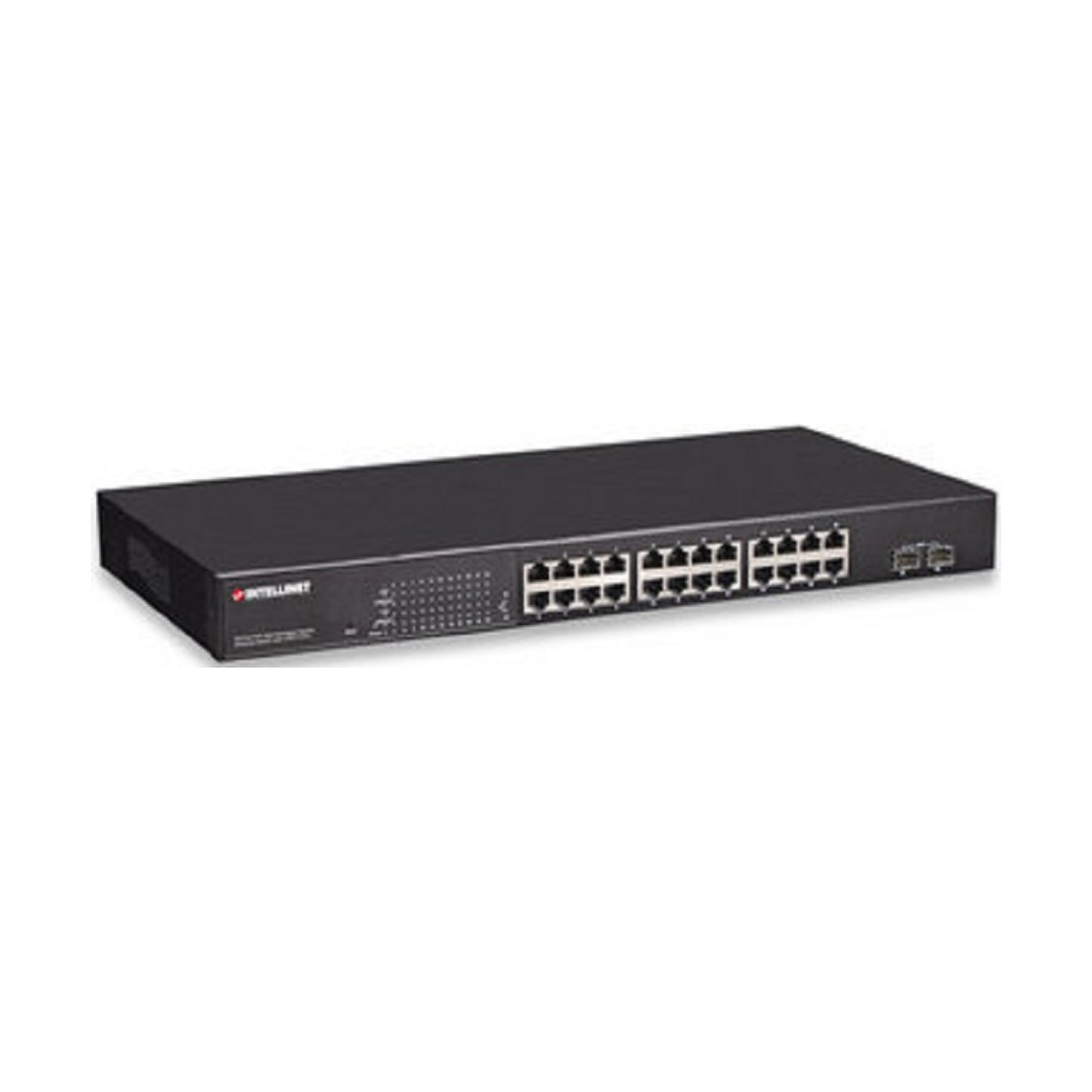 Switch INTELLINET Administrable por Web Gigabit Ethernet de 24 puertos PoE+ y 2 puertos