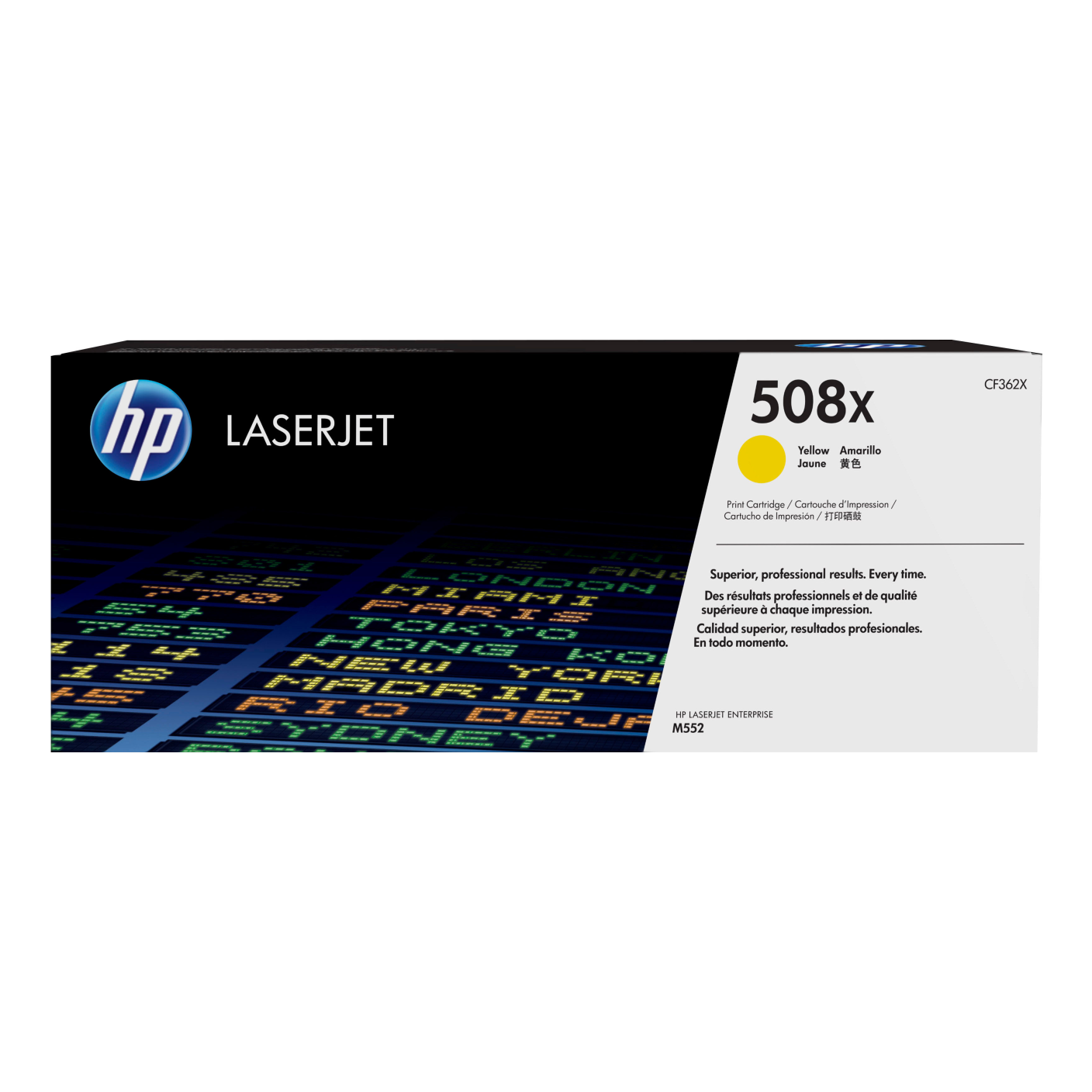 Tóner HP Original 508X Amarillo – Para LaserJet M552, LaserJet M553, LaserJet M577 (CF362X)