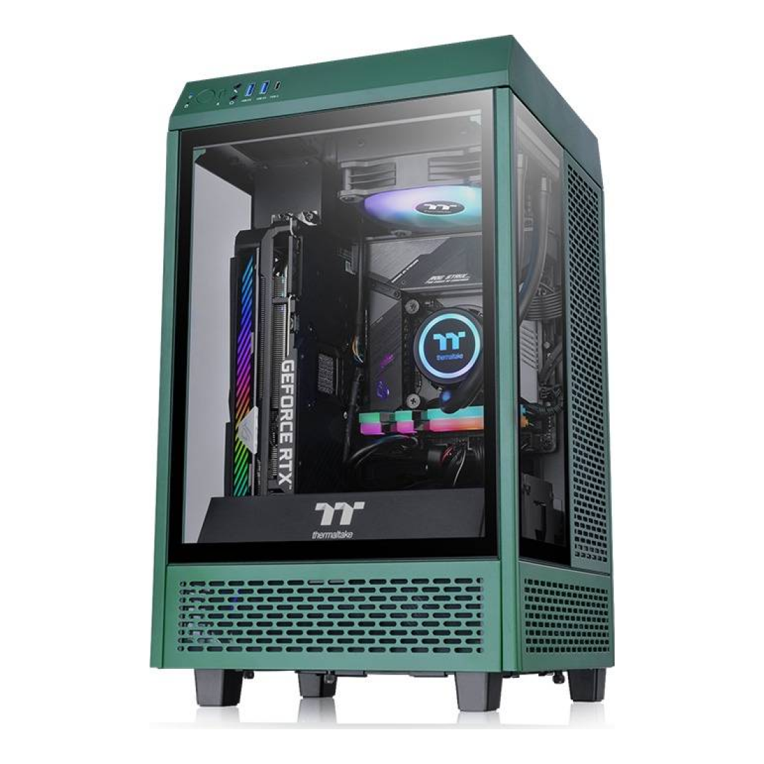 Gabinete Gaming Thermaltake The Tower 100 Mini-ITX Verde Racing (CA-1R3-00SCWN-00)