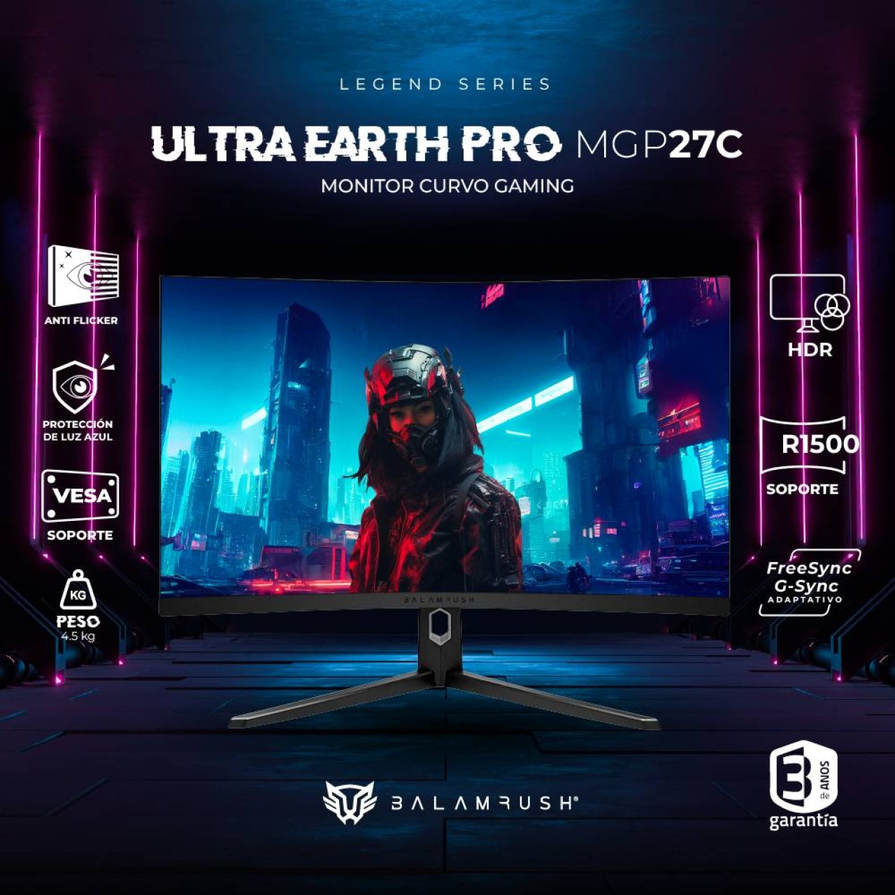 Monitores Gaming Balam Rush ULTRA EARTH MGP27C