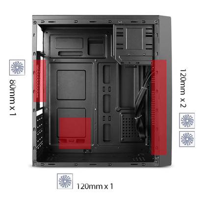 Gabinete MICRO ATX Stylos STPGAC4B