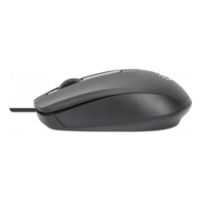 Mouse MANHATTAN 190190 USB óptico 1000 DPI 3 botones ambidiestro Negro