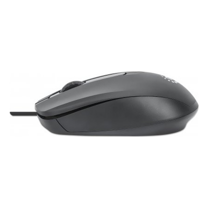 Mouse MANHATTAN 190190 USB óptico 1000 DPI 3 botones ambidiestro Negro