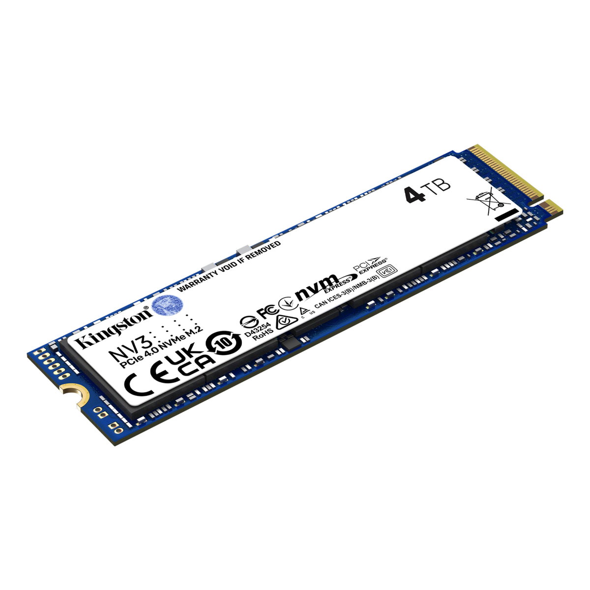 SSD M.2 2280 NVMe Kingston Technology NV3 4 TB PCIe 4.0 x4 hasta 6000 MB/s (SNV3S/4000G)