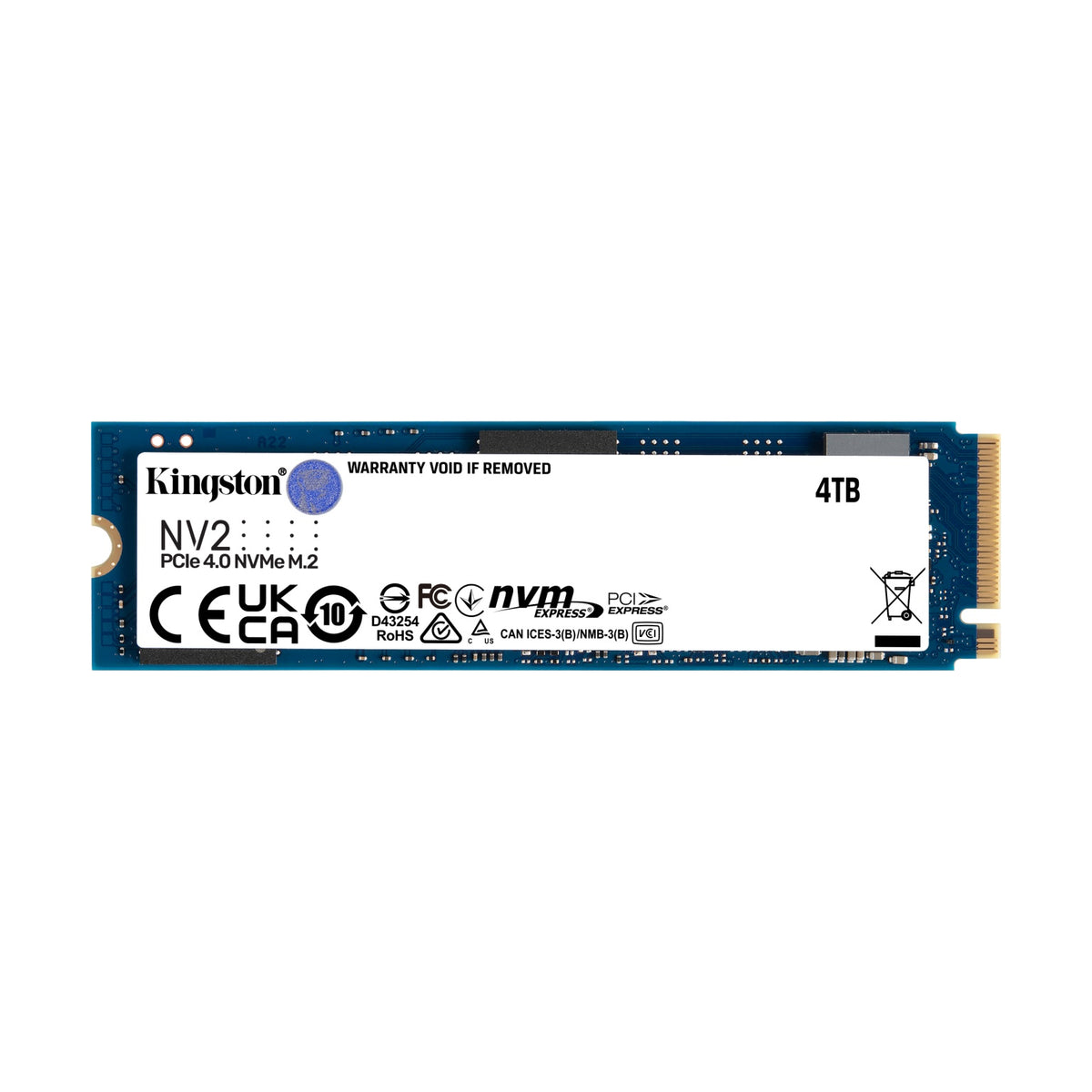 SSD M.2 2280 NVMe Kingston Technology NV2 4 TB PCIe 4.0 x4 (SNV2S/4000G)