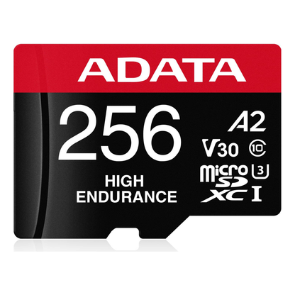 Tarjeta de Memoria microSDXC ADATA High Endurance 256 GB UHS-I U3 (AUSDX256GUI3V30SHA2-RA1)