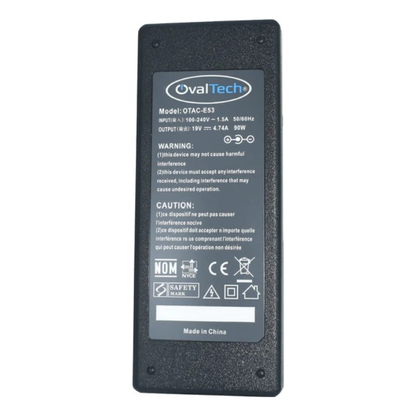 Adaptador para Computadora Portatil  OVALTECH 19V/4.74AH puerto USB para CQ42