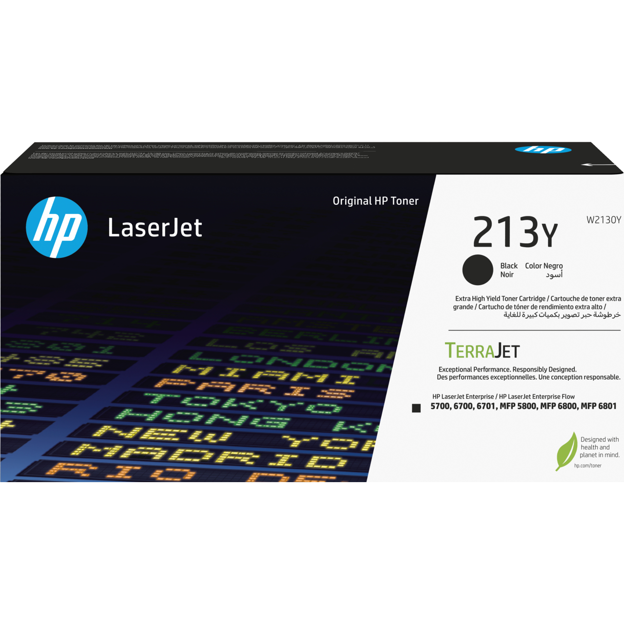 Tóner HP Original 213Y Negro – Para LaserJet Pro M404, LaserJet Pro M428, LaserJet Pro M454 (W2130Y)
