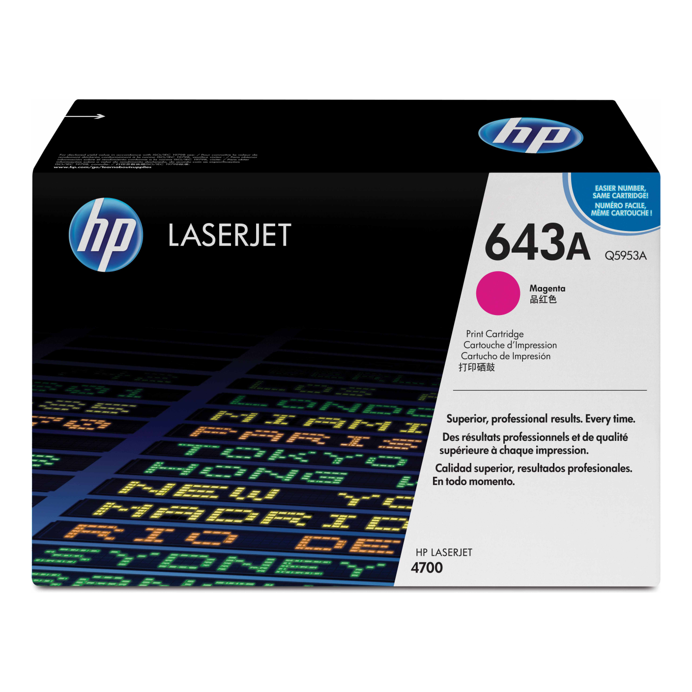 Tóner HP Original 643A Magenta – Para LaserJet 4700, 4730, CP4005 (Q5953A)