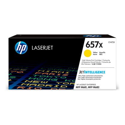 Tóner HP Original 657X Amarillo – Para LaserJet M652, Color LaserJet M681, Color LaserJet M682 (CF472X)