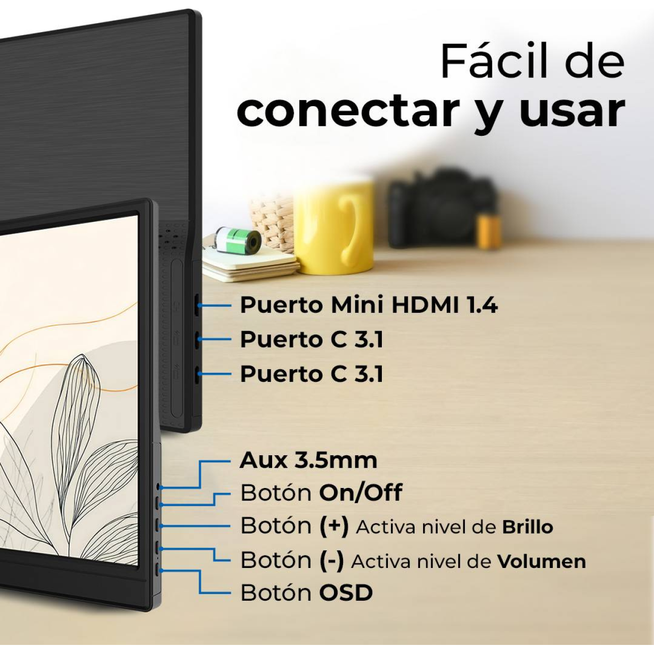 Monitores ACTECK SLIMBOARD SB15T