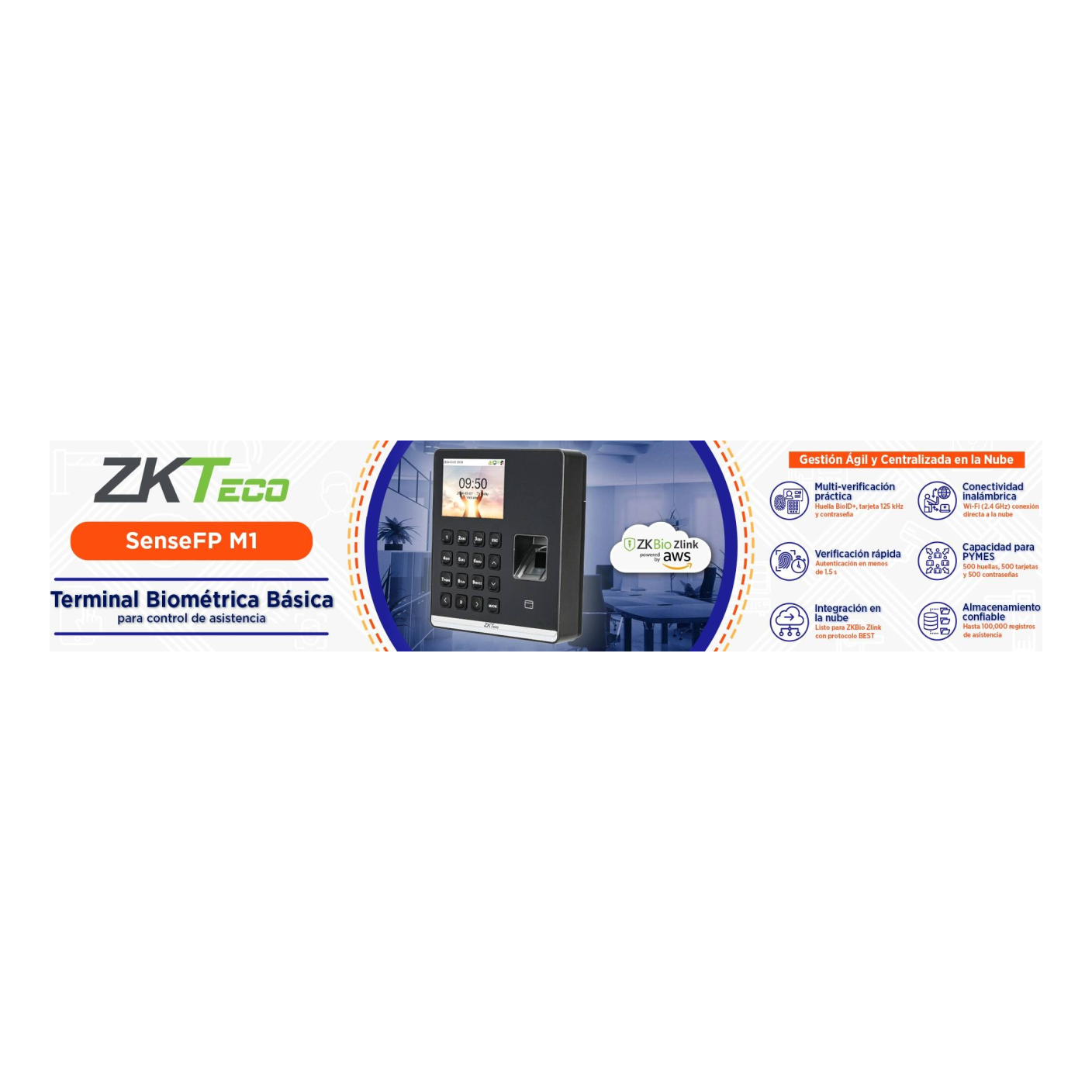 Control de Acceso ZK TECO SENSEFP M1