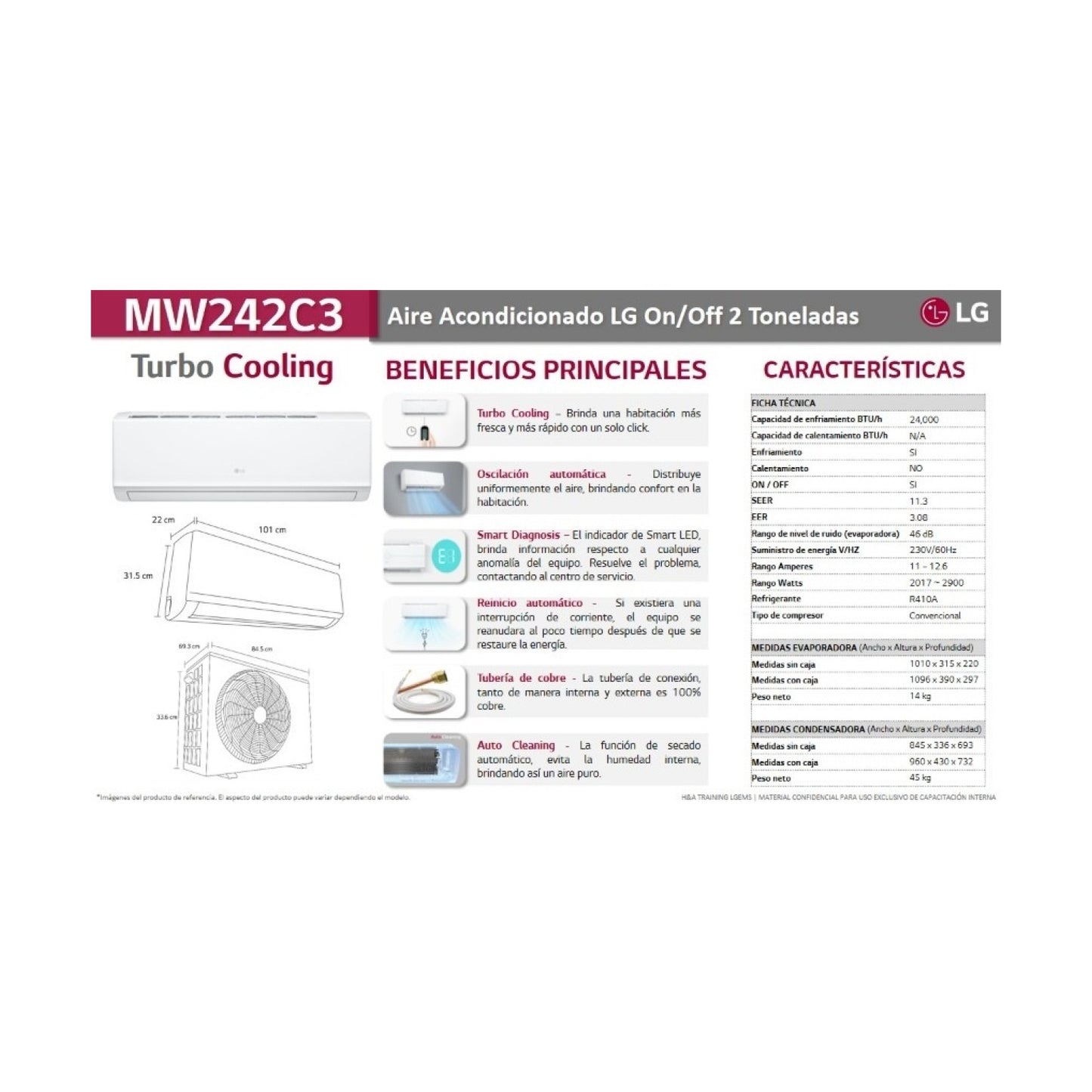 Aire acondicionado LG MV242C4