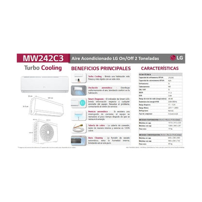 Aire acondicionado LG MV242C4