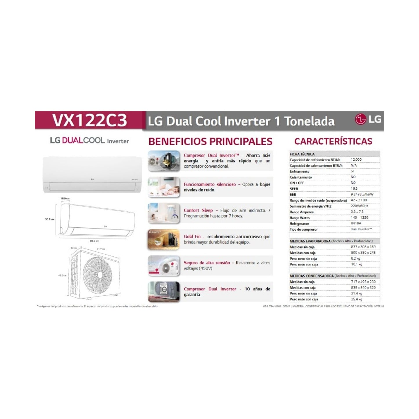 Aire Acondicionado  LG VX122C3