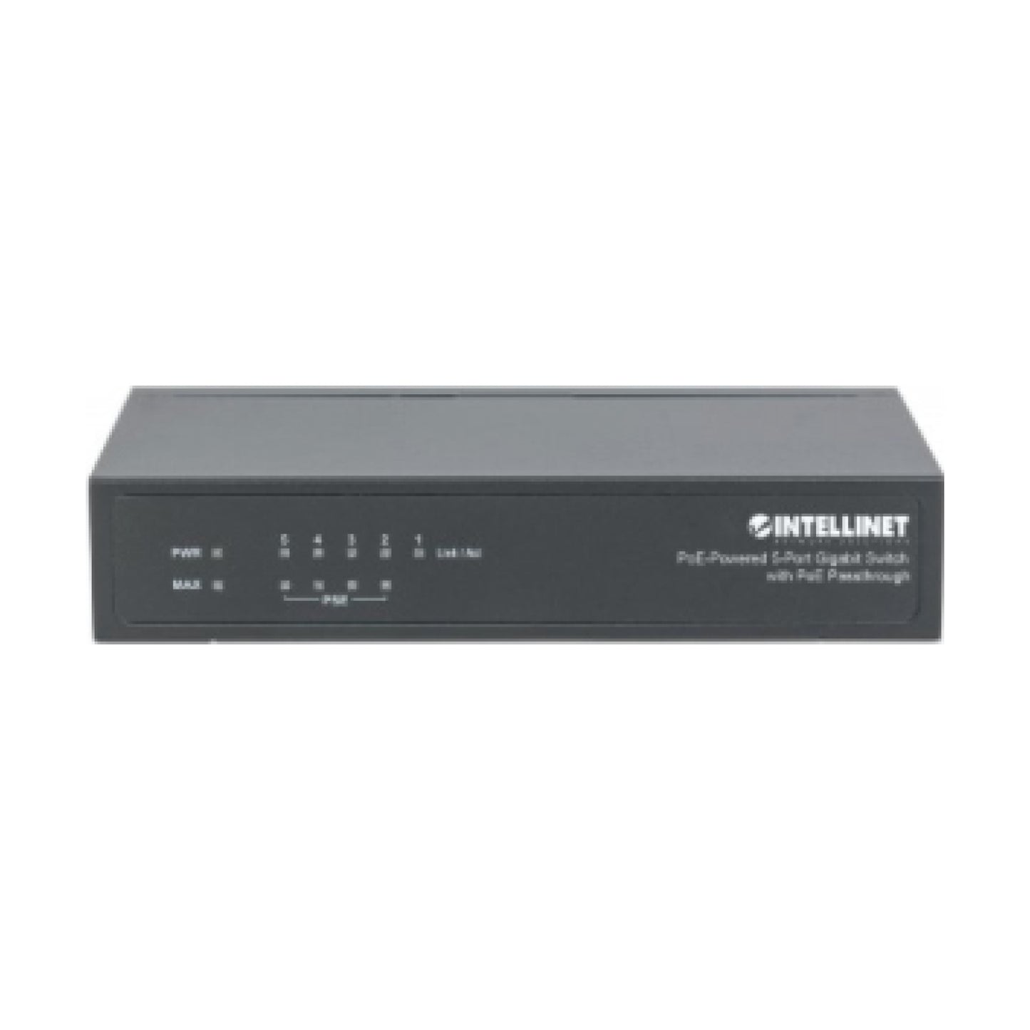 Switch INTELLINET 5 puertos Gigabit alimentado por PoE