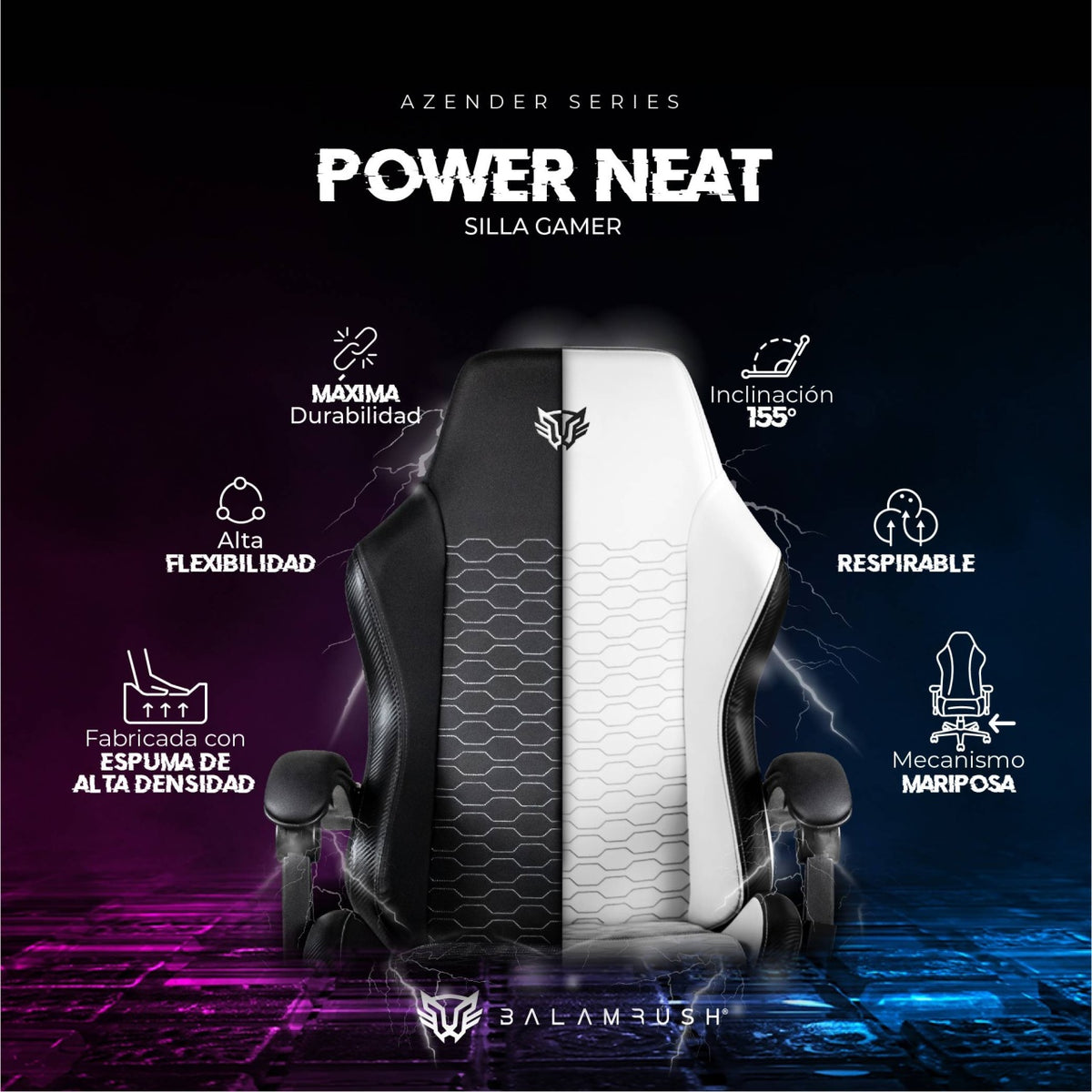 Silla Gaming Balam Rush Power Neat (BR-938181)