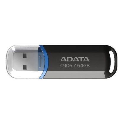 Memoria USB ADATA C906 64 GB Negro/Azul (AC906-64G-RBK)