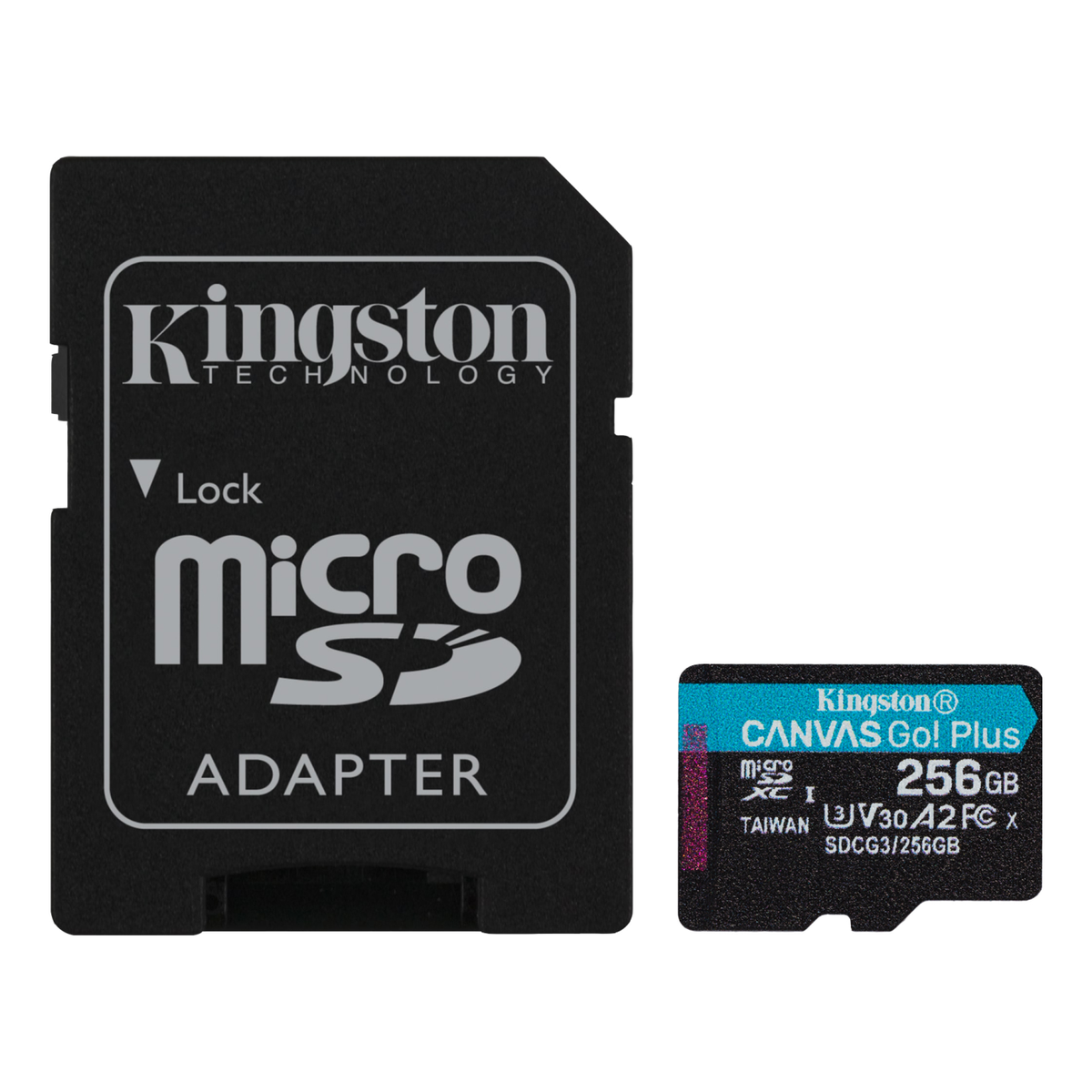 Tarjeta de Memoria microSDXC Kingston Technology Canvas Go! Plus 256 GB UHS-I U3 V30 A2 Clase 10 lectura 170 MB/s escritura 90 MB/s (SDCG3/256 GB)