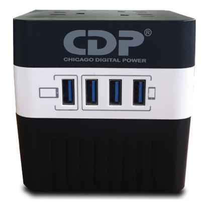 Regulador CDP RU-AVR604 de 600 VA, Negro