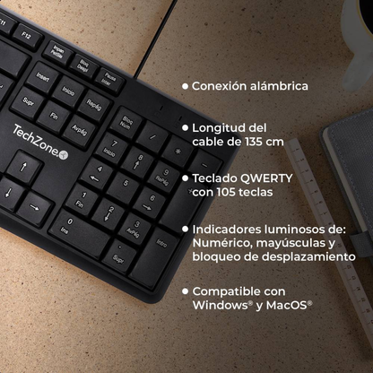 Teclados TECHZONE TZACTCA04