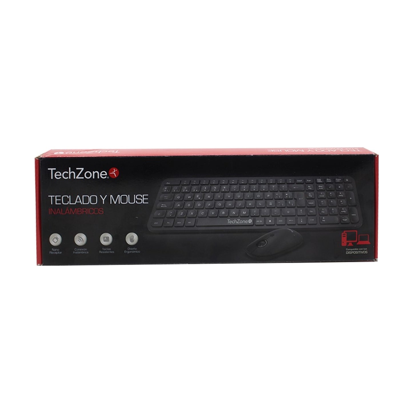 Kit Teclado y Mouse Inalámbrico TECHZONE TZCOMBINA05