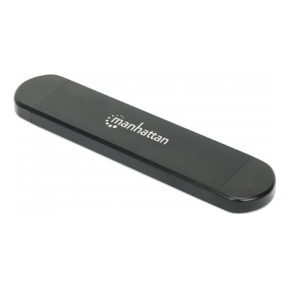 Gabinete para SSD M.2 MANHATTAN 130639 NVMe/SATA a USB-C/USB-A