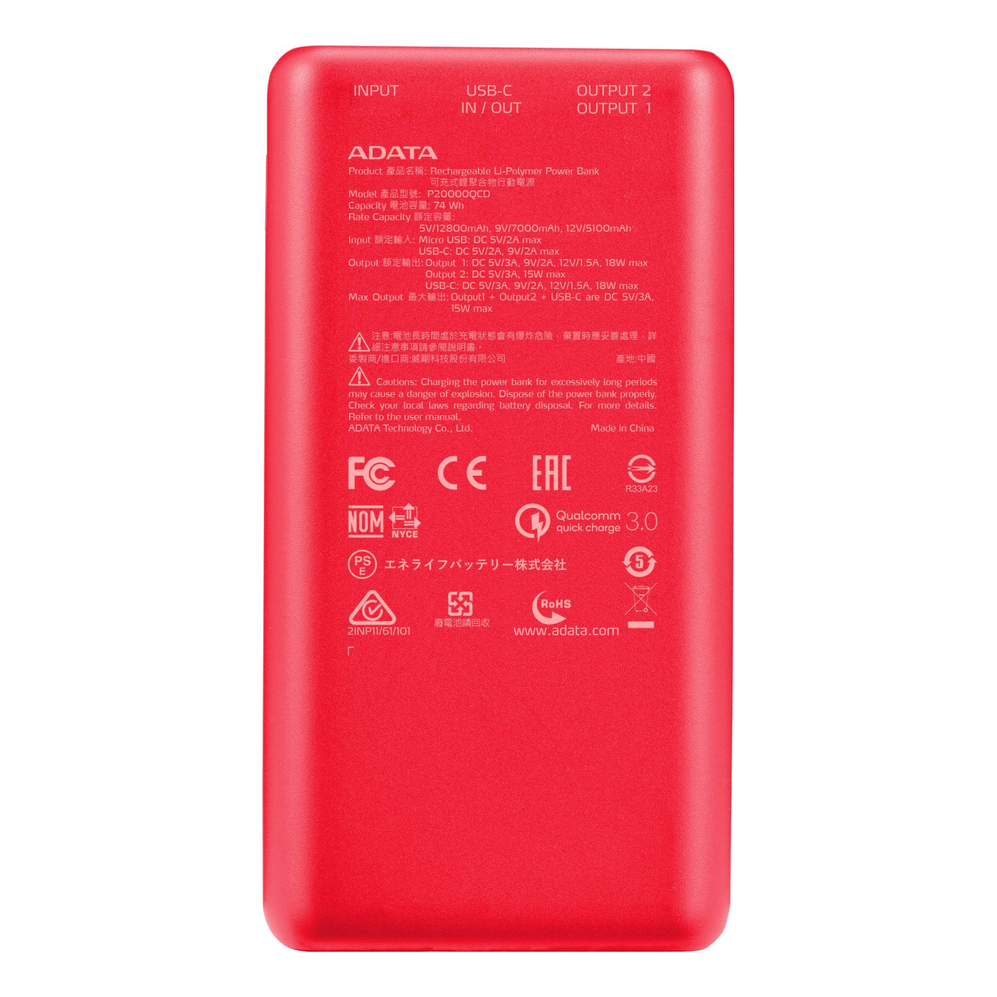 Power bank ADATA P20000QCD