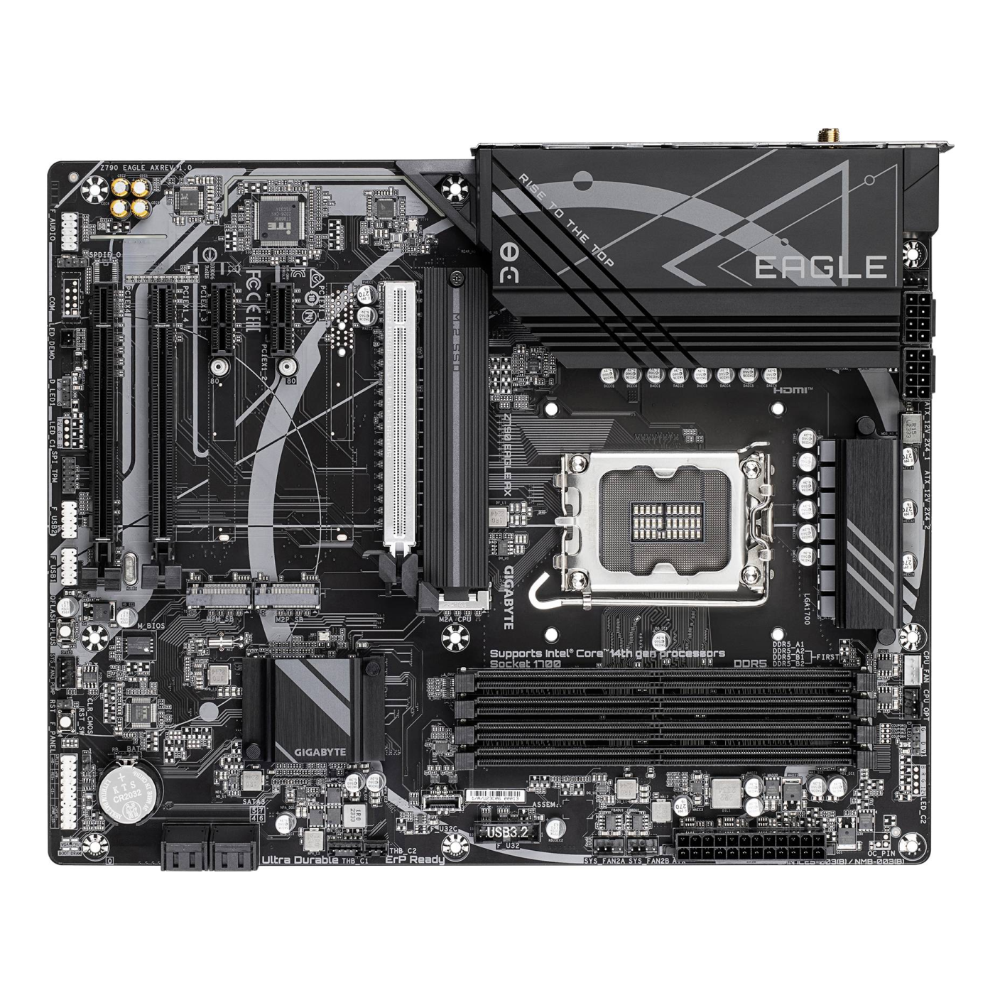 Motherboard Gigabyte Z790 EAGLE AX, Intel Z790, Socket LGA 1700, ATX, DDR5 y Wi-Fi 6E