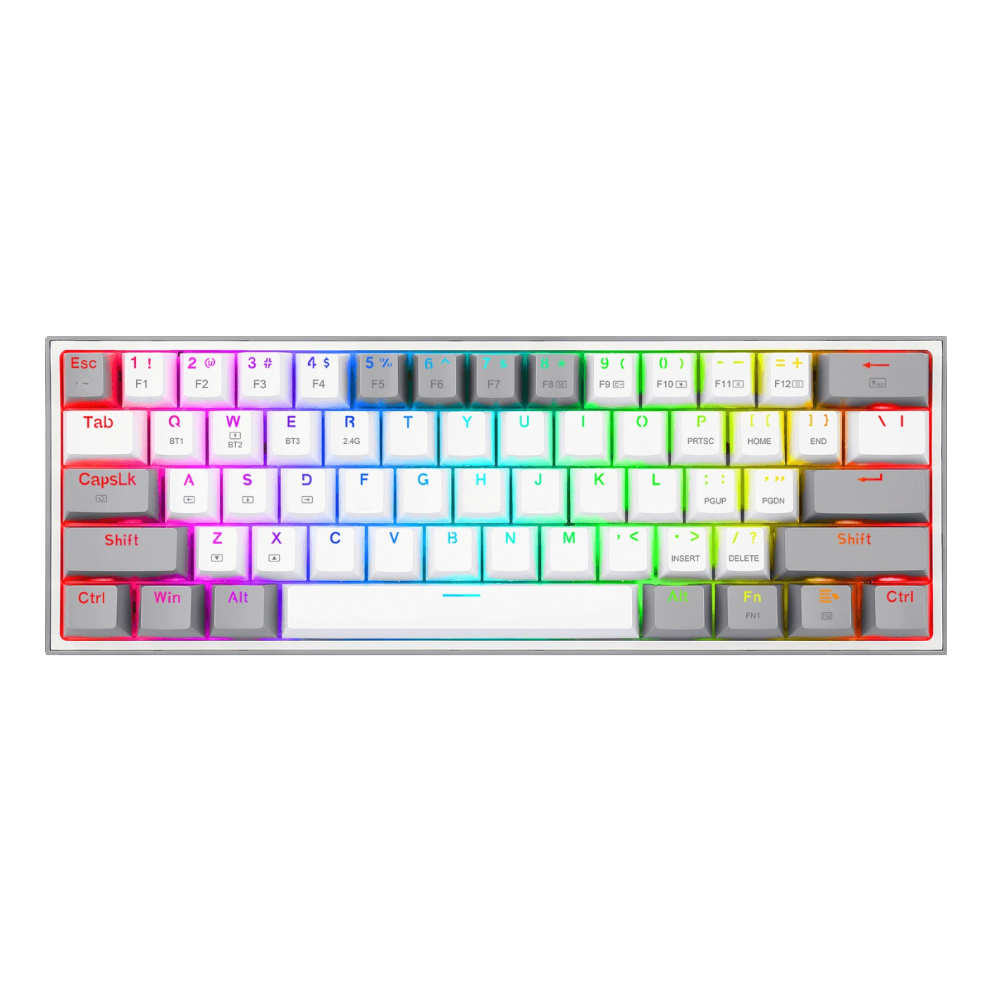 Teclado Mecánico Redragon Fizz Pro White/Gray