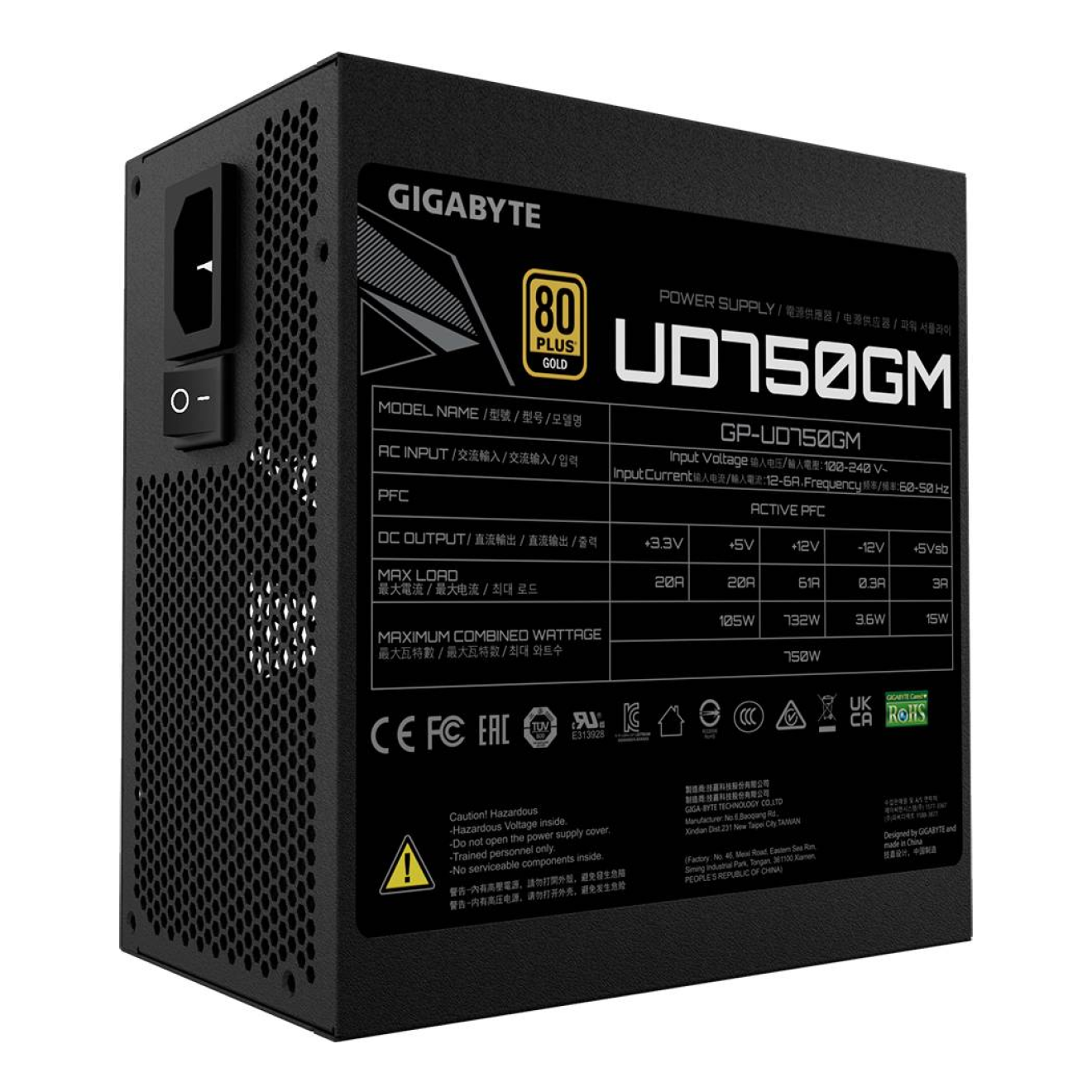 Fuentes de Poder GIGABYTE GP-UD750GM