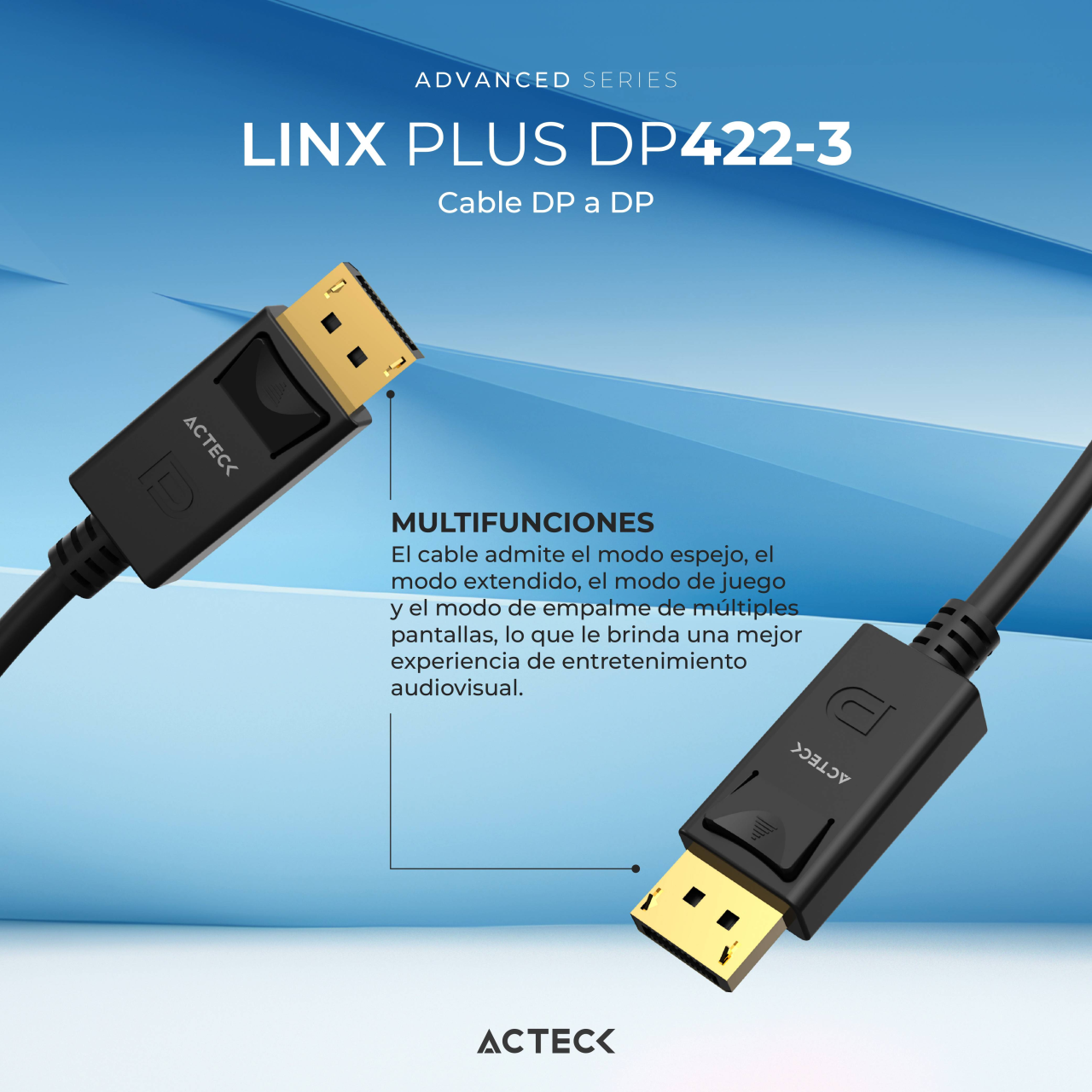 Cables Displayport ACTECK Advanced Series