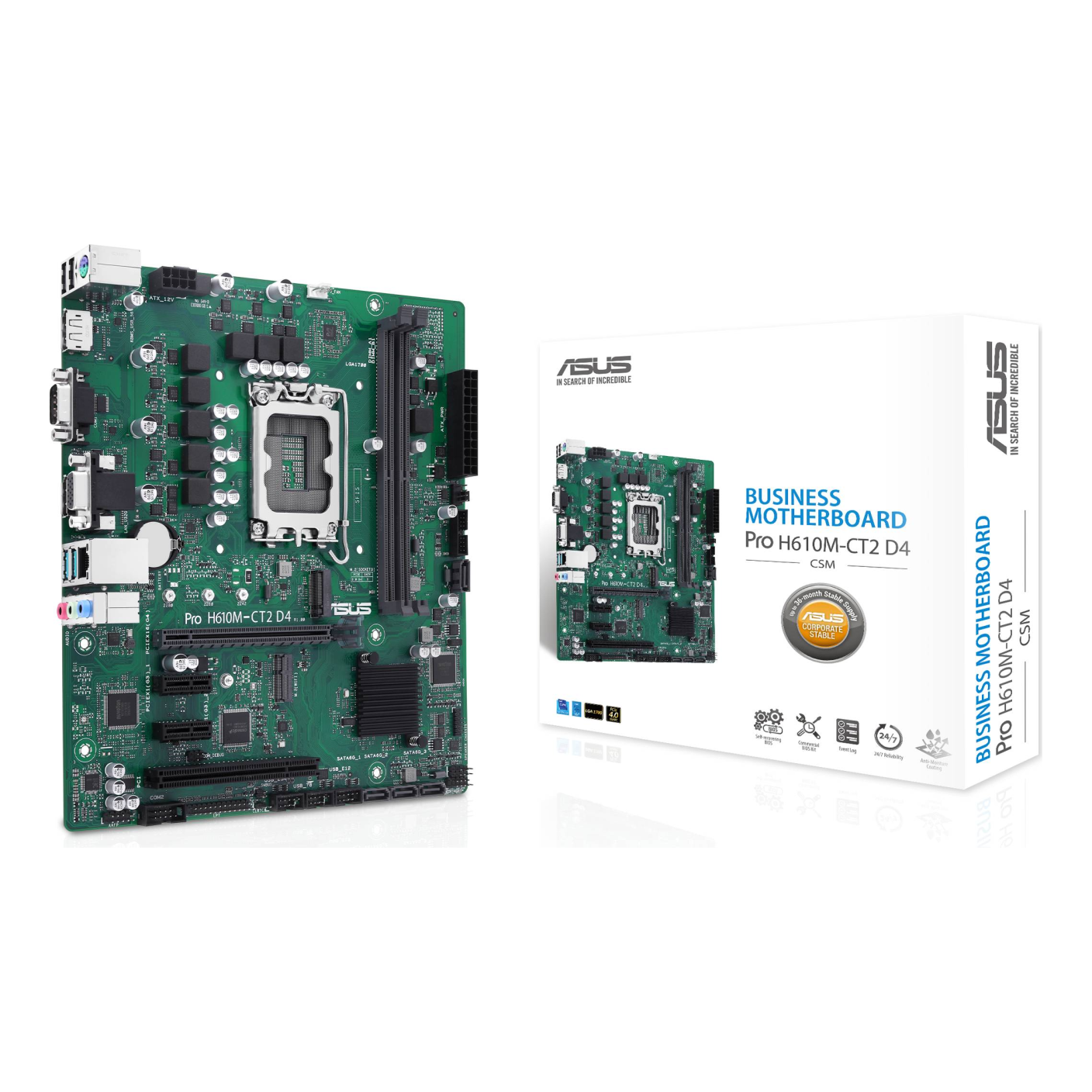 Motherboards ASUS PRO H610M-CT2 D4-CSM-SI