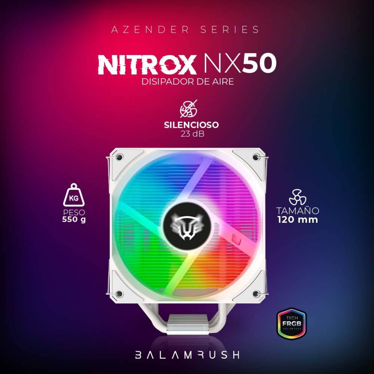 Disipador Balam Rush Nitrox NX50, 800-1800 RPM, 55 CFM (BR-937917)