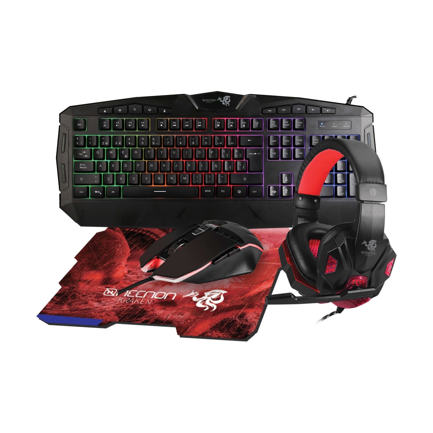 Kit Gaming 4 en 1 NECNON NGC-KRAKEN