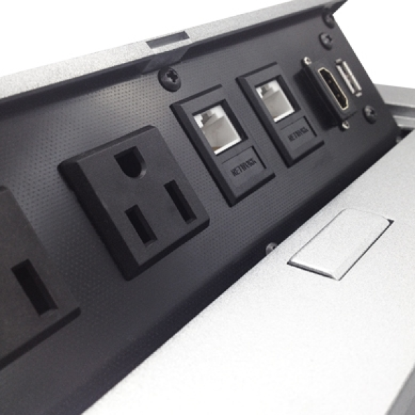 CAJA PARA MESA: HDMI, USB, RJ45 CAT6 BROBOTIX 171224