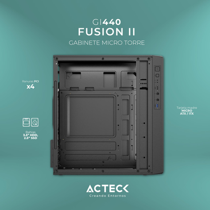 Gabinete Gaming ACTECK Fusión II GI440 (AC-935753)