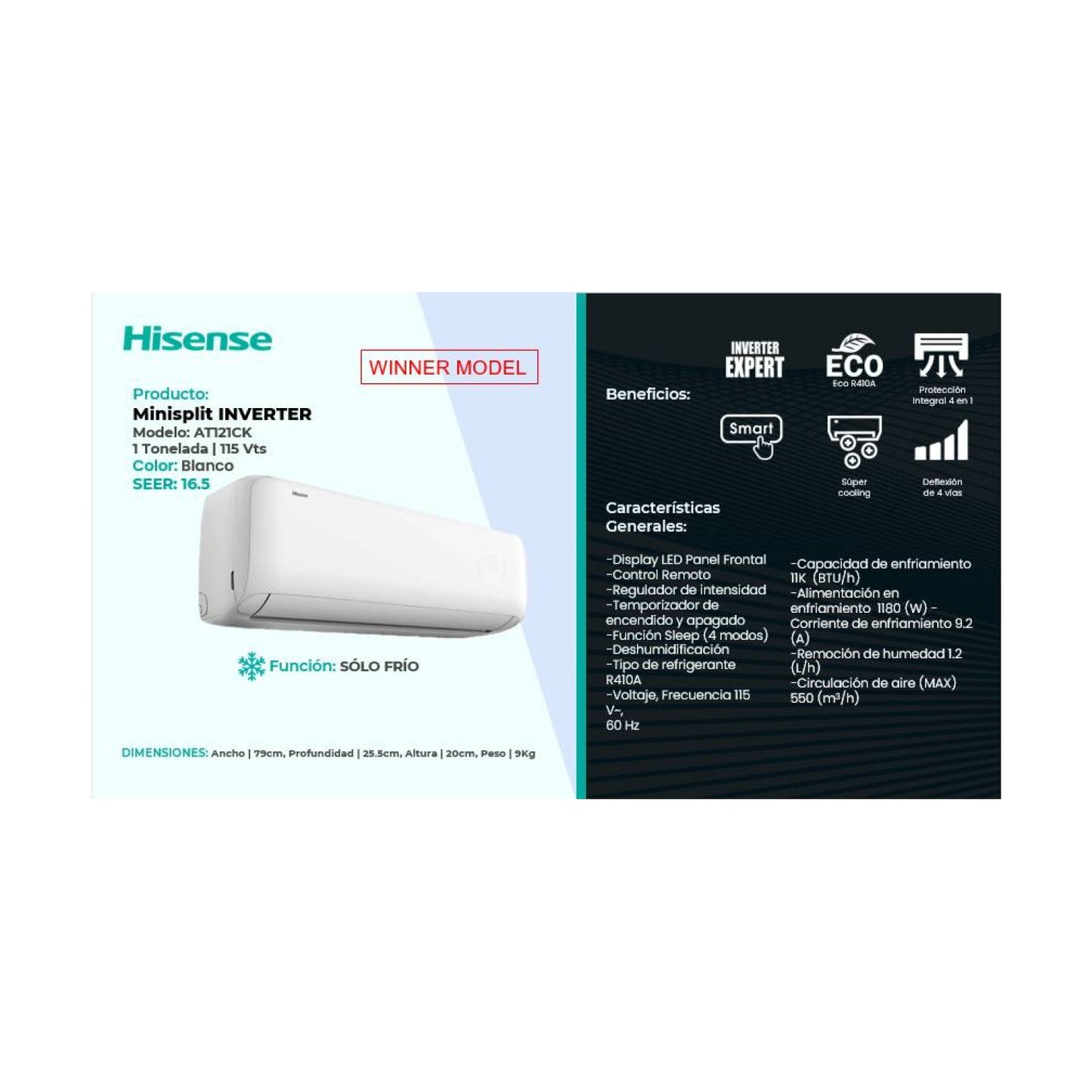 Aire acondicionado Hisense AT121CK