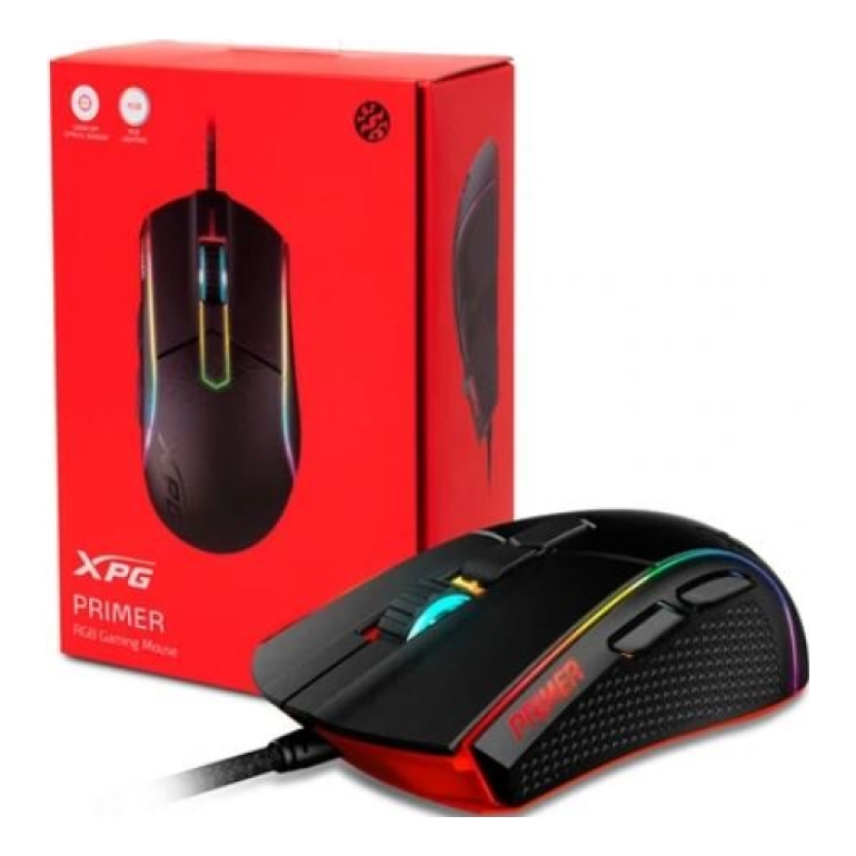 Mouse Gaming XPG Cable trenzado ultraligero efectos de RGB Ultraligero (PRIMER-BKCWW)