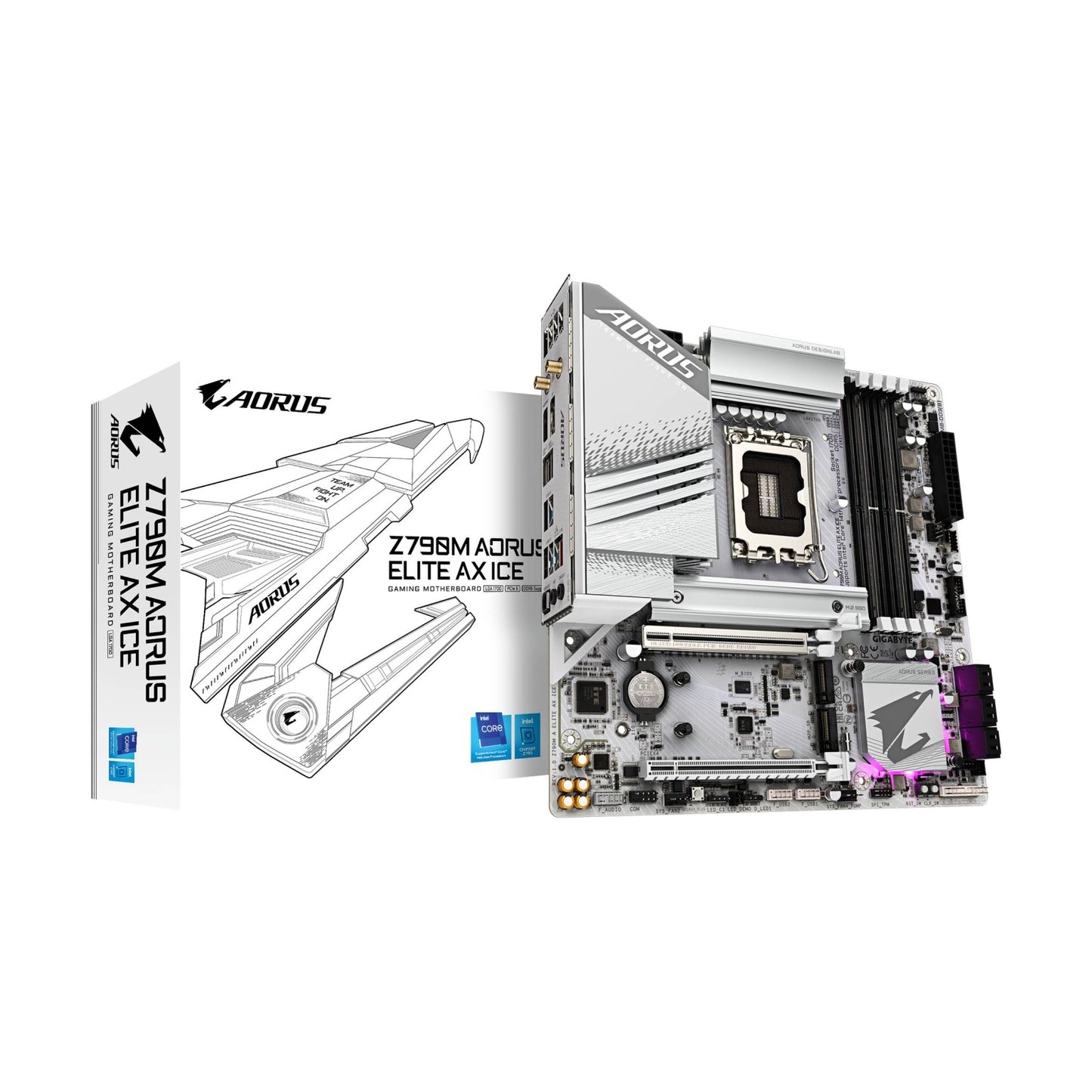 Motherboards GIGABYTE Z790M A ELITE AX ICE
