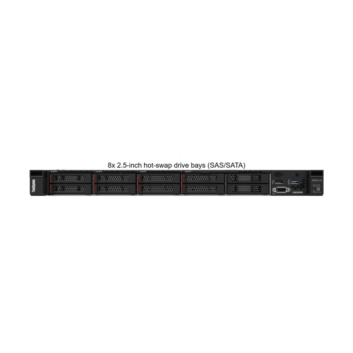 Servidor Lenovo ThinkSystem con Intel Xeon E-2388G (7D7Q1000LA)