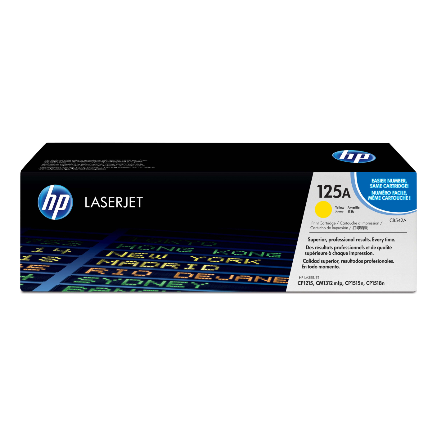 Tóner HP Original 125A Amarillo – Para CP1215, CP1515n, CP1518ni (CB542A)
