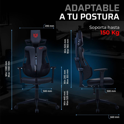 Silla Gaming Balam Rush BOLT RUSH PA Reclinable a 120° (BR-940528)